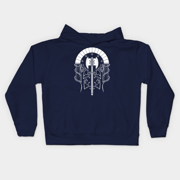 Axe of Moria Kids Hoodie by njonestees